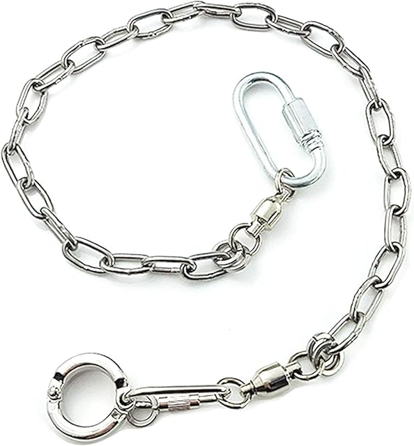 ebamaz Parrot Foot Chain for Small Medium Large Birds Stainless Steel Anklet Ring for Pet Training (NO.15 (14.5mm))