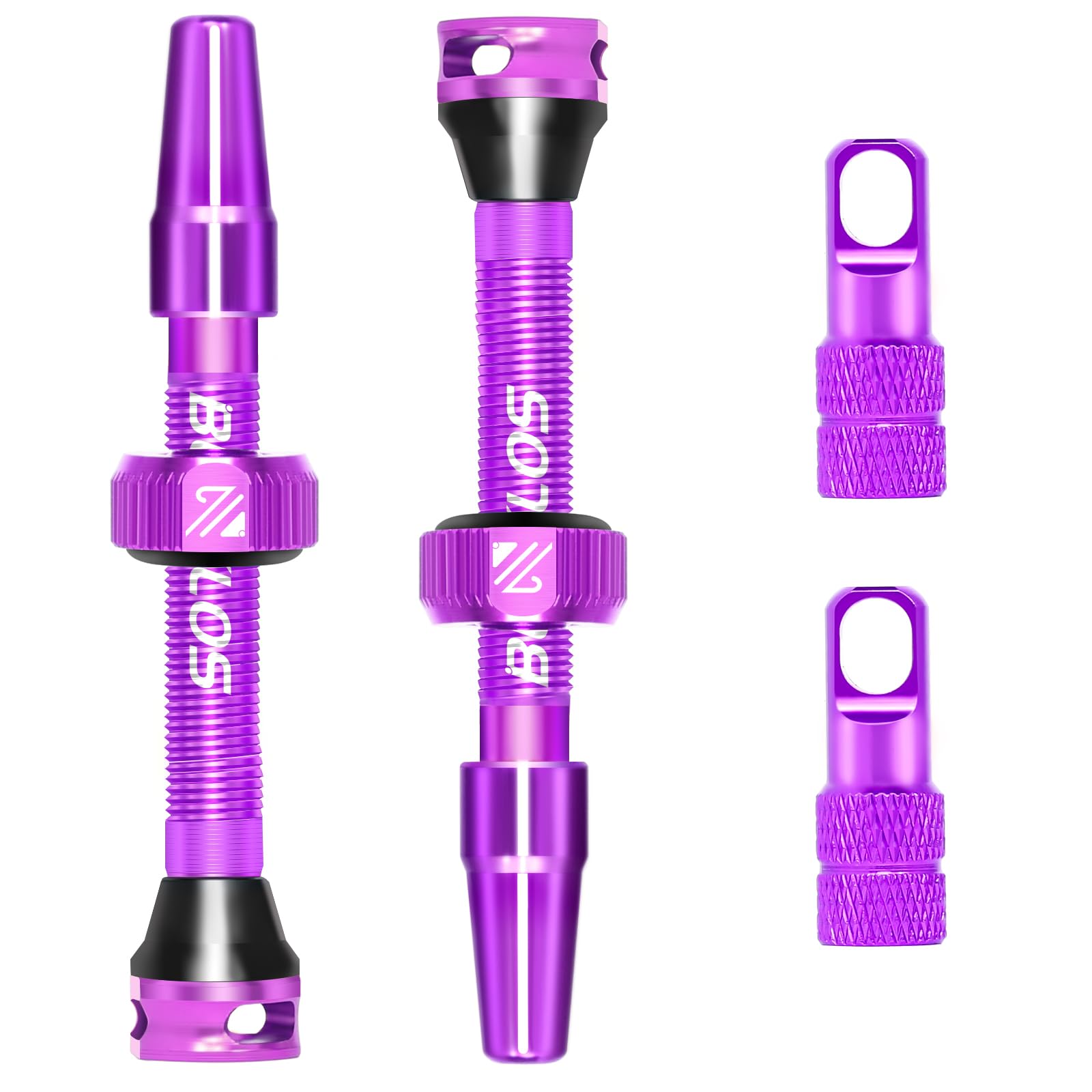 BUCKLOS Tubeless Presta Valve Stem 40/44/55/60/65/80/100 mm, Valve Stem Kit with Valve Core Removal Tool for Road Bike/Mountain Bike/MTB, Fit Most Bicycle Rims, Super Light Durable Aluminum Stem โ image 1