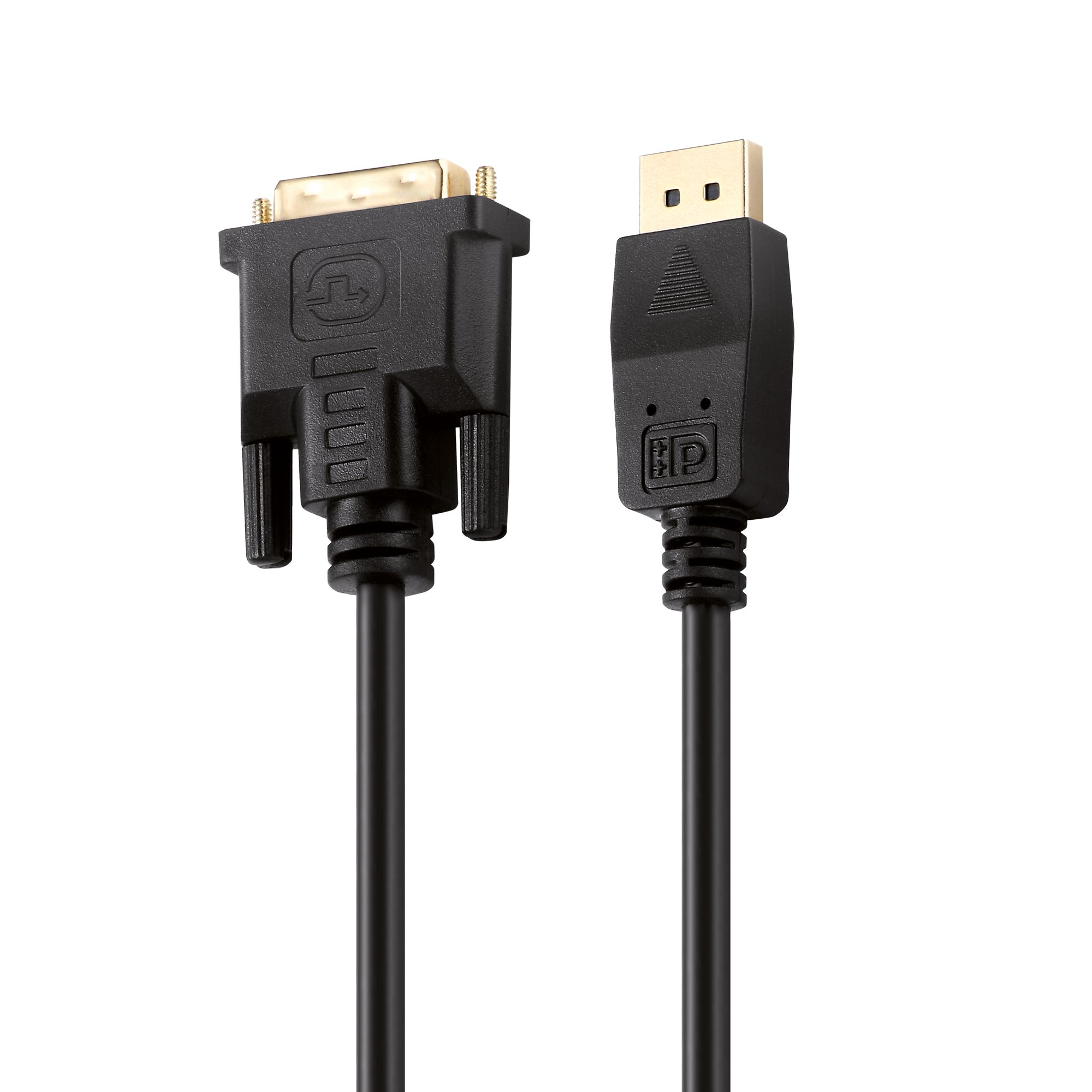 HDSupply DC045-010 Cavo di collegamento DisplayPort / DVI (connettore DisplayPort - connettore DVI single link), contatti dorati, 1,00 m, nero