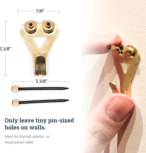 Miniatura 2 de Perchas pesadas de 50 libras  Paquete de 20  Perchas de fotos para paredes de yeso  Ganchos para colgar cuadros