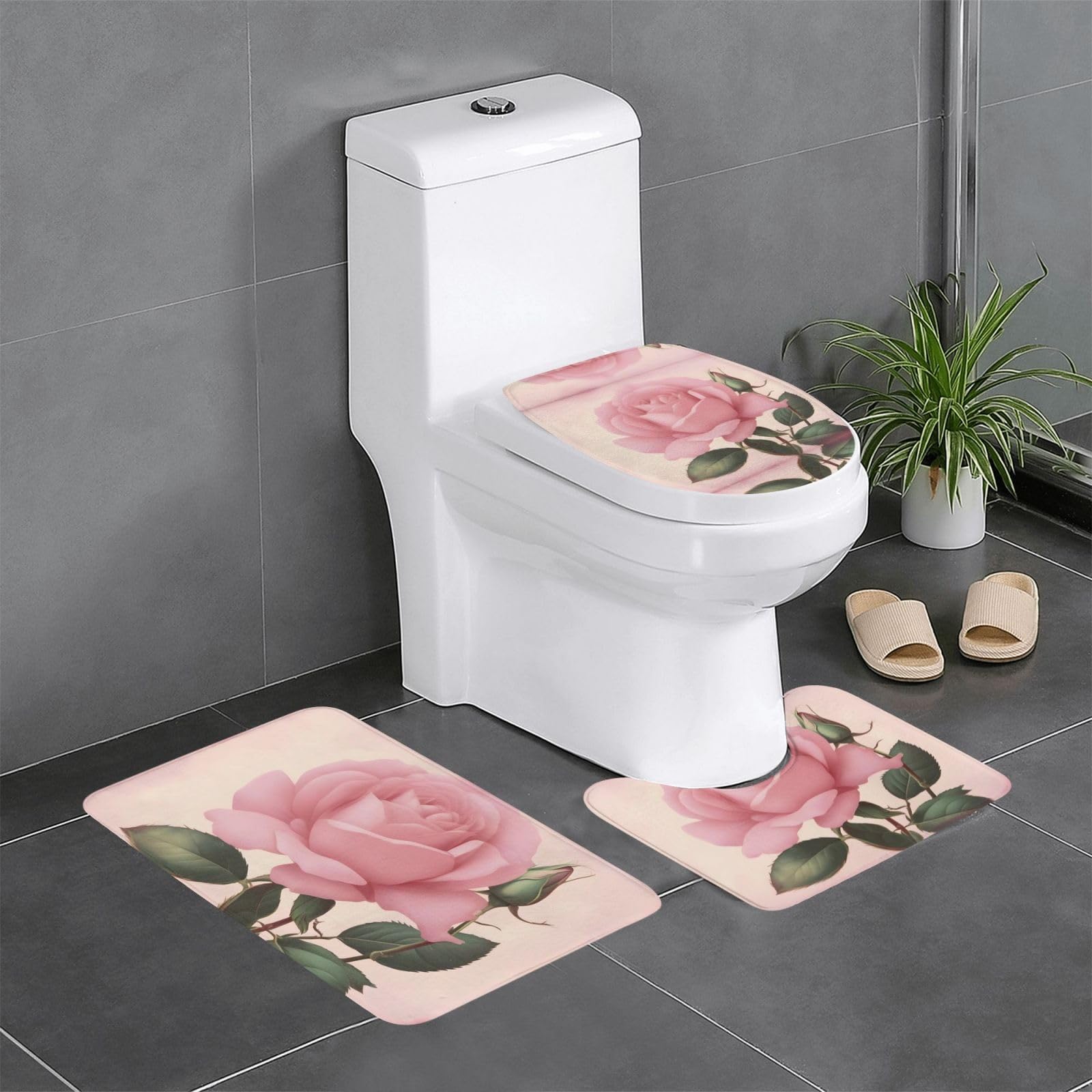 Tapetes de baño secado rápido y súper absorbentes juego de 3 piezas BROLEO antideslizantes