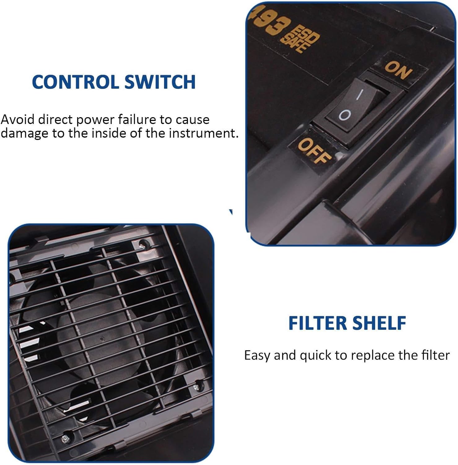 Soldering Fume Extractor, Solder Smoke Absorber Fume Extractor Fan, with 2m/3m/5m Tube + 5 Filter Discs, 60W Adjustable Speed, Low Noise, for Soldering Station