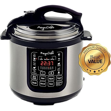 MegaChef MCPR120A: 8-Quart Digital Pressure Cooker with Ease