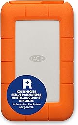 LaCie Rugged USB-C, 5TB, Portable External Hard Drive, Drop, Shock, Dust, Rain Resistant, for Mac & PC (STFR5000800)