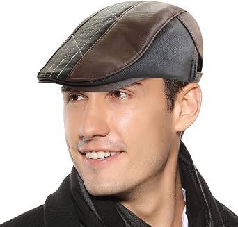 Aivtalk Mens Newsboy Beret Cap Adjustable Cabbie Hat Driving Flat Ivy Cap