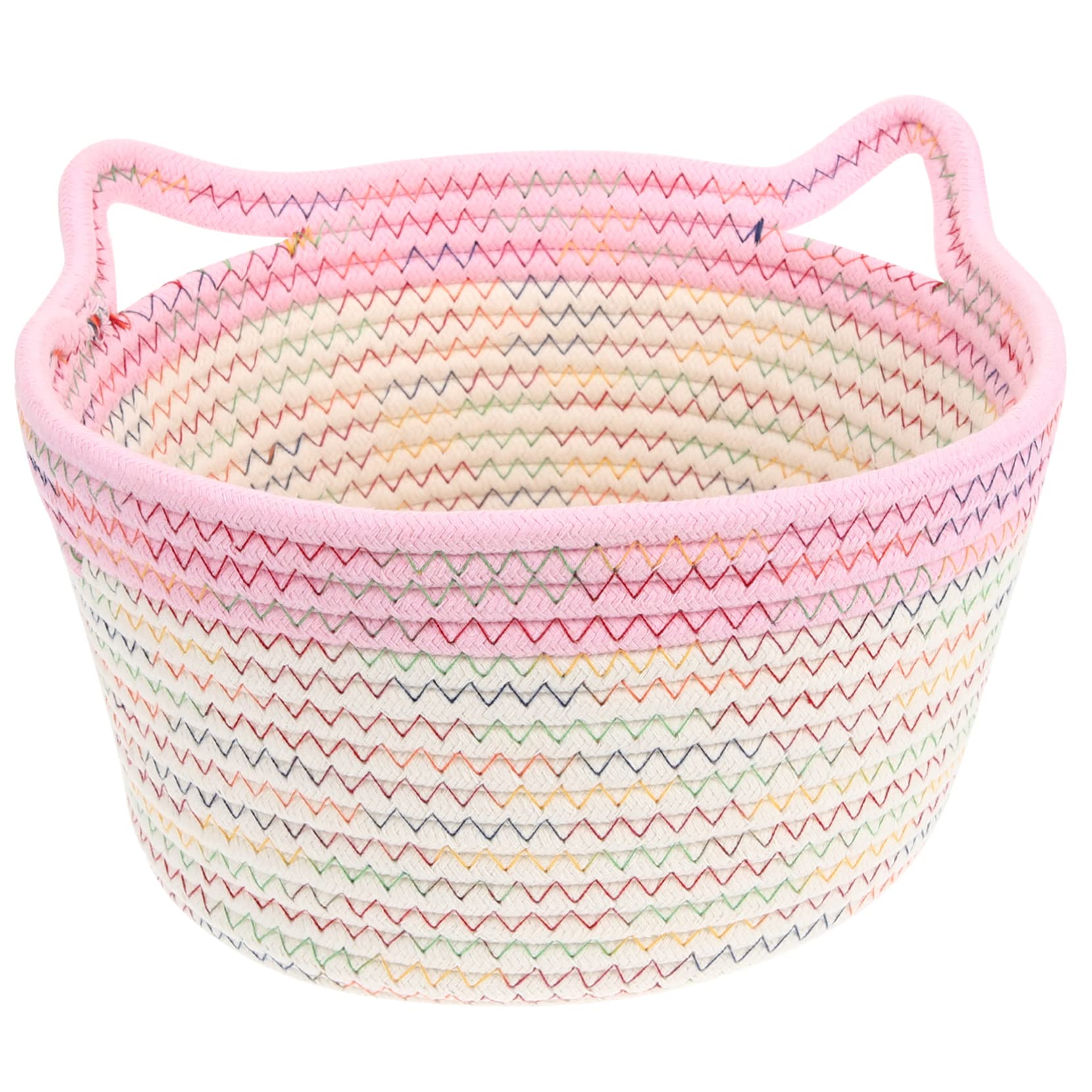 Cesta De Almacenamiento De Tejida Para Escritorio Organizador Portátil Para Juguetes Cosméticos y Snacks Recipiente De Diseño