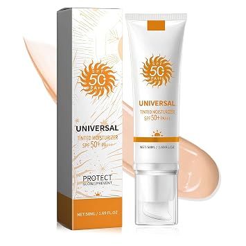 Tinted Sunscreen for Face SPF 50+ PA+++,Face Sunscreen for Women&Tinted Moisturizer with SPF,Travel Sunscreen Skin Tint for Daily Use&Outdoor,Lightweight for All Skin Types
