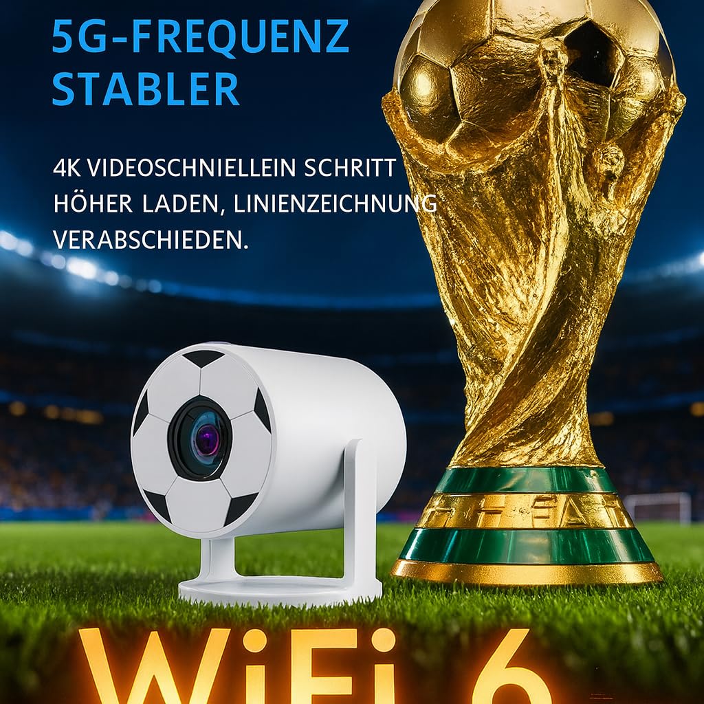 HY300 PRO Mini videoproiettore, supporto 4K 1080P, con Android 11, WiFi 6, Bluetooth 5.0, supporta Airplay & Miracast, proiettore portatile domestico e esterno, proiettore con trape automatica (S2)