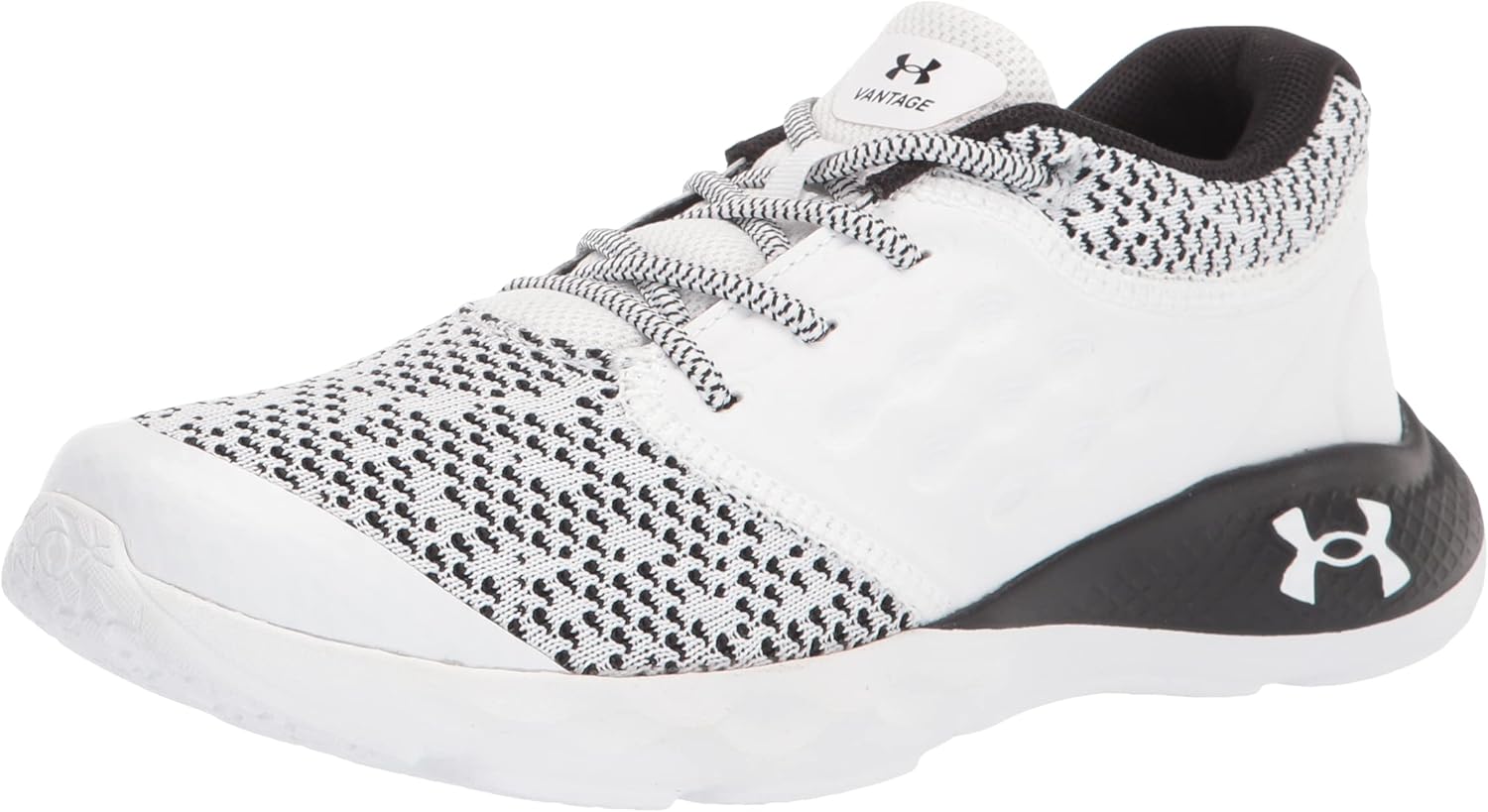 Under Armour Men's Pre-School Vantage Knit Running Shoe, White (101)/White, 13