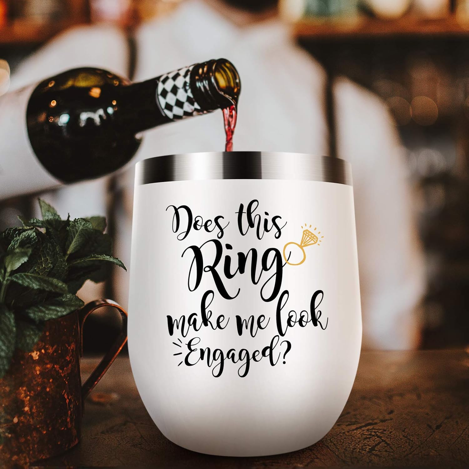 Get Discount Offer Funny Engagement gifts Does This Ring Make Me Look Engaged Novelty Wine Tumbler For Men Women Birthday Festival Christmas Engagement 12 OZ One-Day Sale: Up to 50% Off Funny Engagement gifts Does This Ring Make Me Look Engaged Novelty Wine Tumbler For Men Women Birthday Festival Christmas Engagement 12 OZ