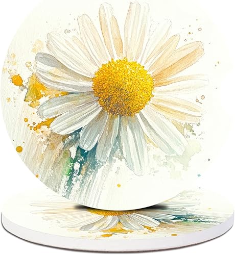 Miniatura 13 de Paquete de 2 posavasos para automóvil, posavasos abstractos de cerámica absorbente de bosque de montaña, posavasos para portavasos de automóvil,