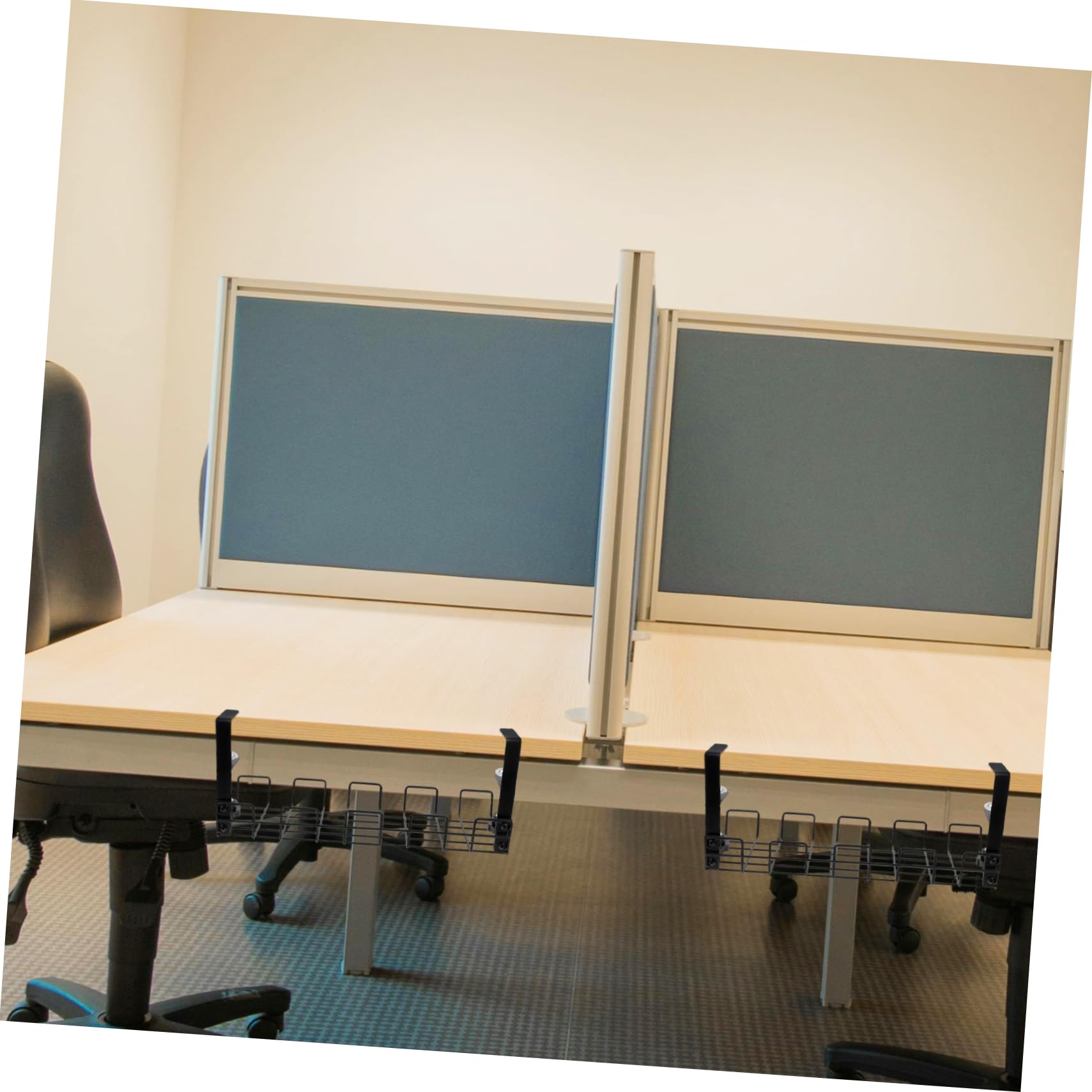 Portacavi Sotto Scrivania Carbonio Organizer Per Cavi Ufficio Struttura Resistente e Durevole Per Protezioni e Ciabatte Design Compatto Per Postazioni Di Lavoro Ordinati