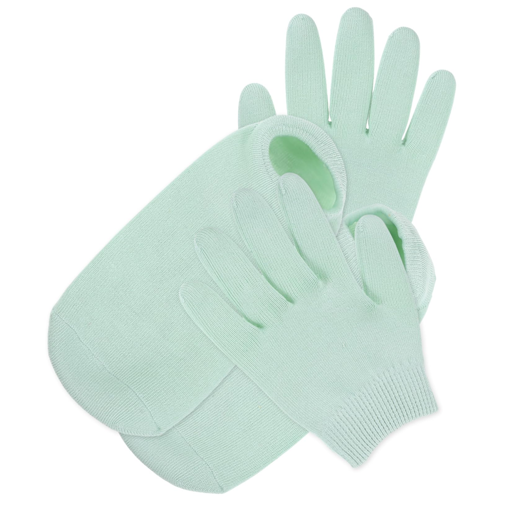 Guantes Hidratantes de Gel Negro Reutilizables para Manos y Pies