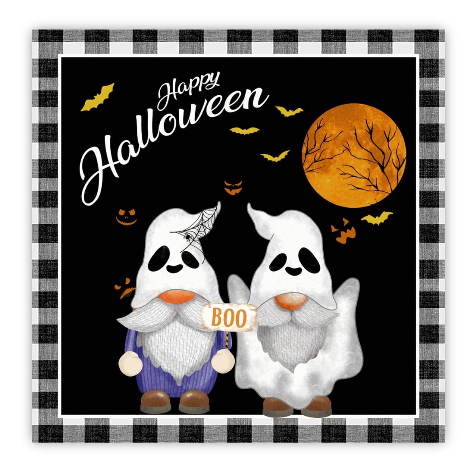 Panneau Halloween en bois suspendre décoration murale maison et buanderie