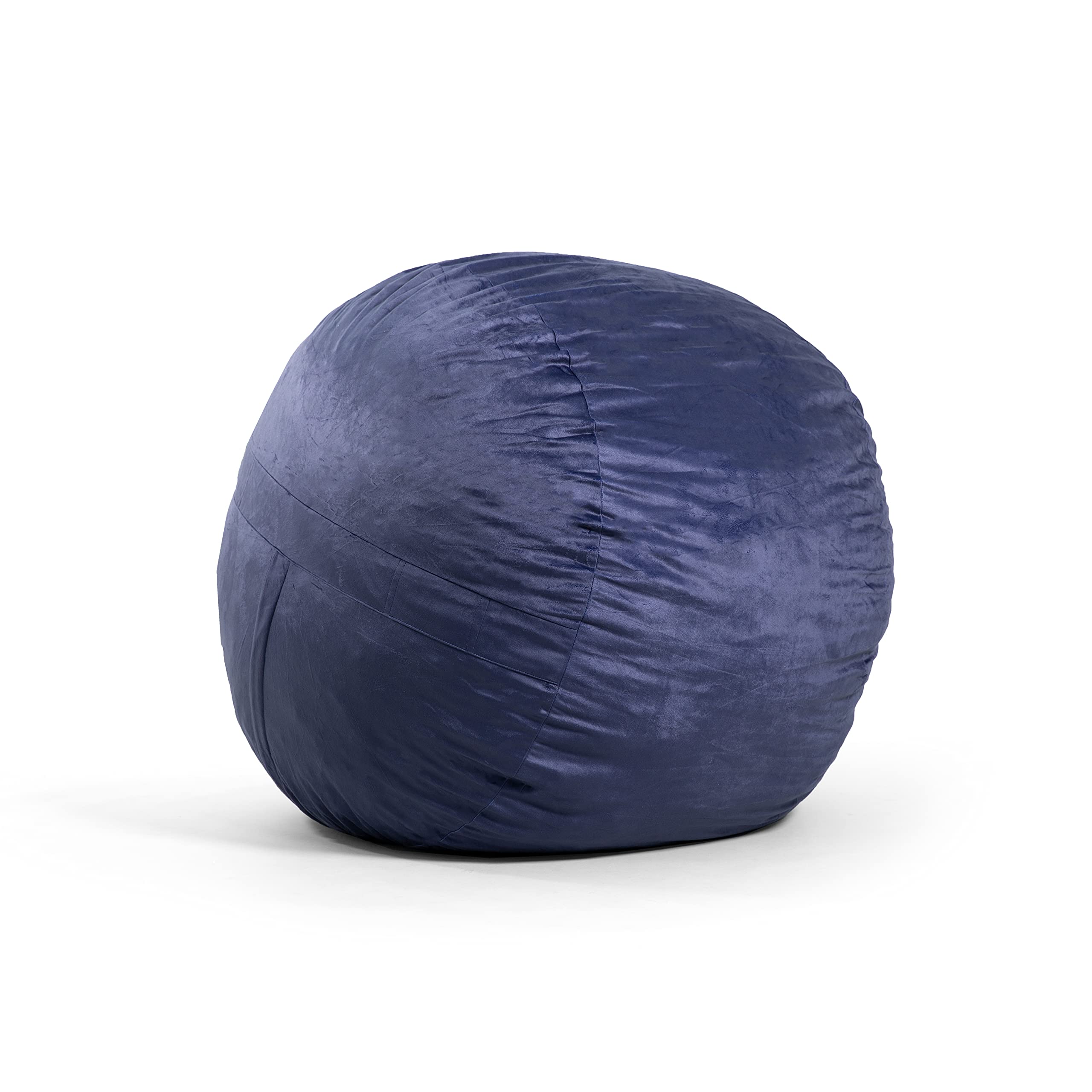 Big JoeFuf Large Foam Filled Bean Bag Chair with Removable Cover, Midnight Plush, Soft Polyester, 4 feet Big