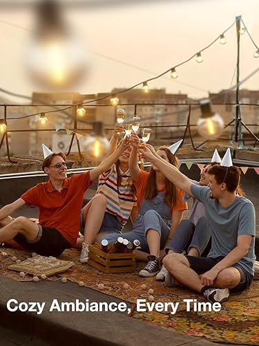 Miniatura 6 de addlon Guirnalda de luces LED G40 de 25 pies, para exteriores, impermeables, con 13 bombillas de plástico (1 repuesto), con certificación ETL,