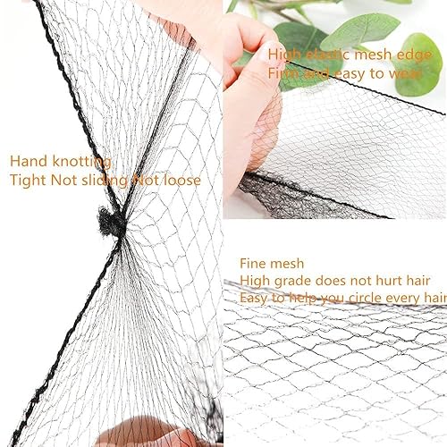 Miniatura 2 de ICD Red para el cabello, 100 unidades de 20 pulgadas, empaquetadas individualmente, redes invisibles de malla con borde elástico para servicio de