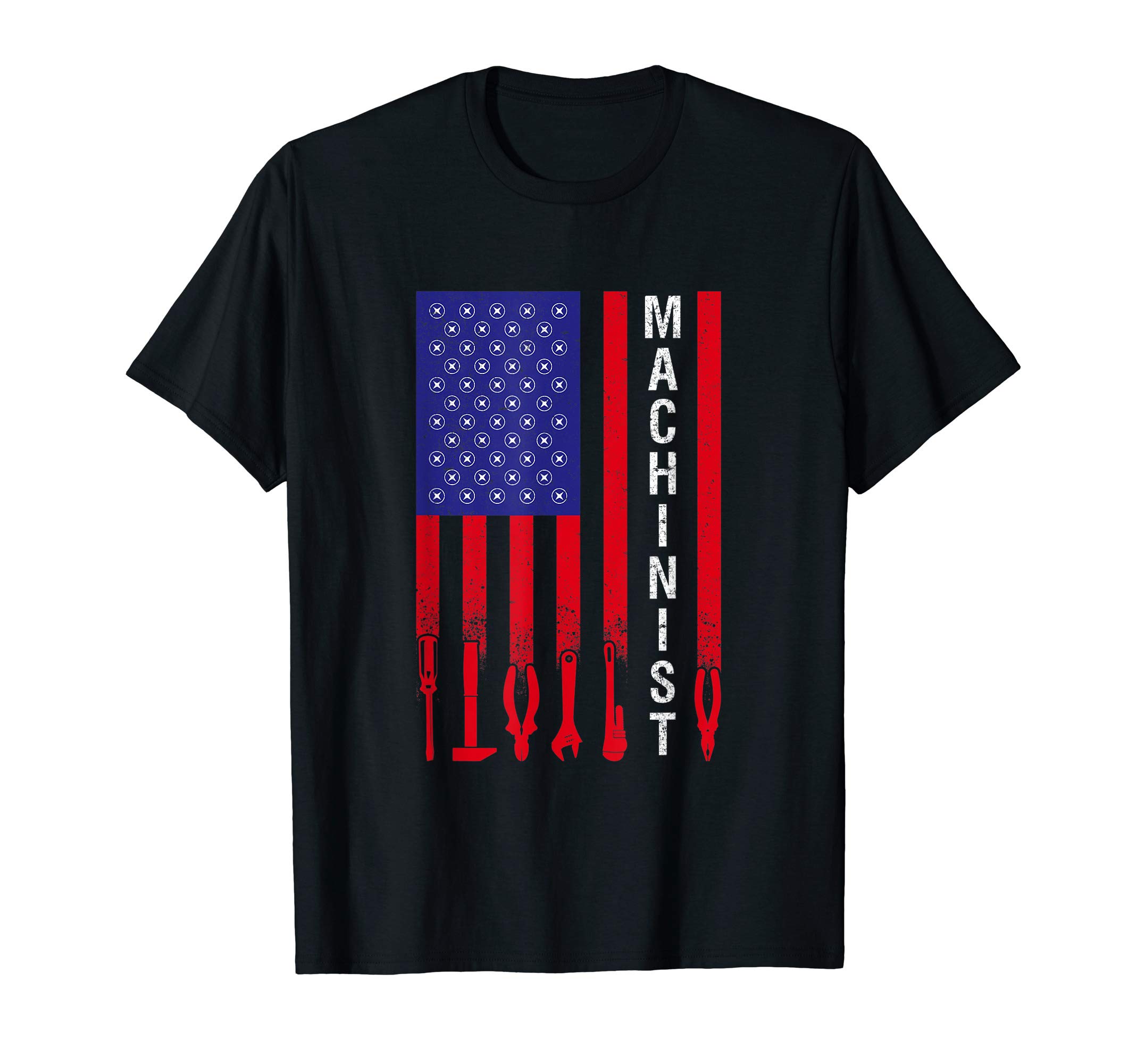 engineer machinist apparelUsa American Flag machinist, funny machinist T-Shirt