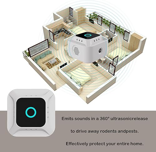 Miniatura 3 de Repelente ultrasónico de plagas, enchufe repelente de ratones, repelente electrónico de roedores, repelente de ratones y disuasorio de ratas,