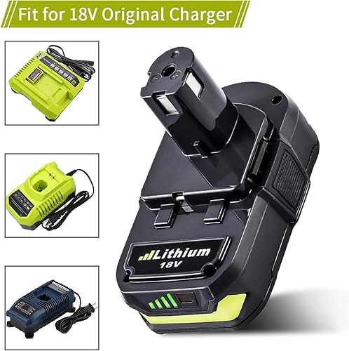 Miniatura 4 de Paquete de 2 baterías de repuesto de 3.0Ah para batería Ryobi de 18 V P102 P103 P104 P105 P107 P108 P109 P122 batería inalámbrica compatible con