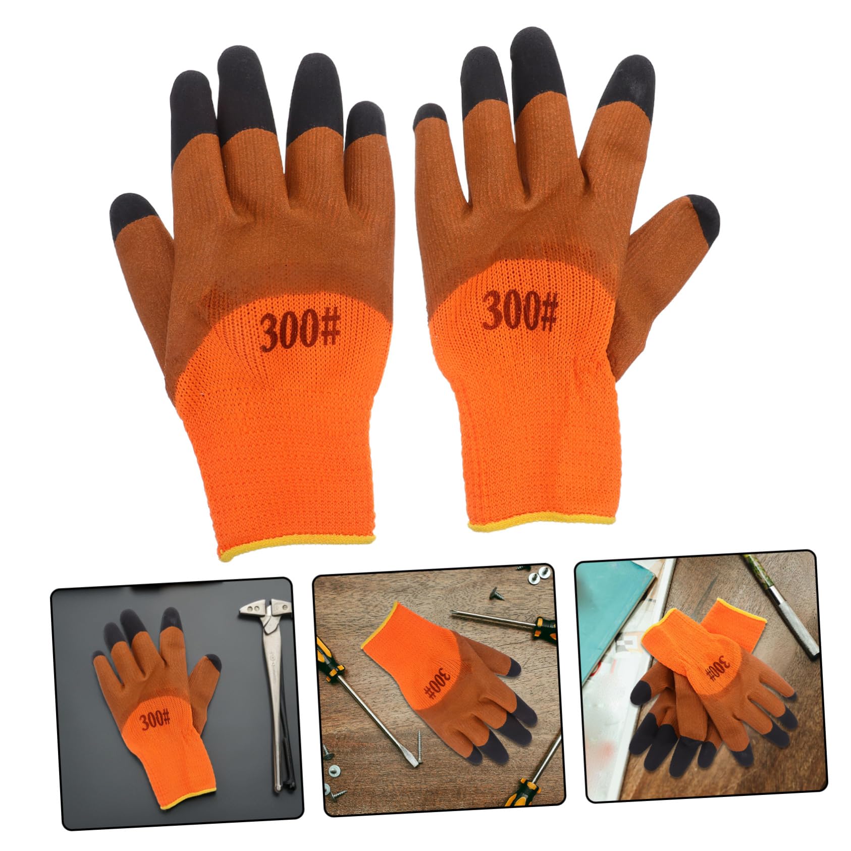 Cabilock 10 Paires de protection du travail chaud de travail par temps froid Orange