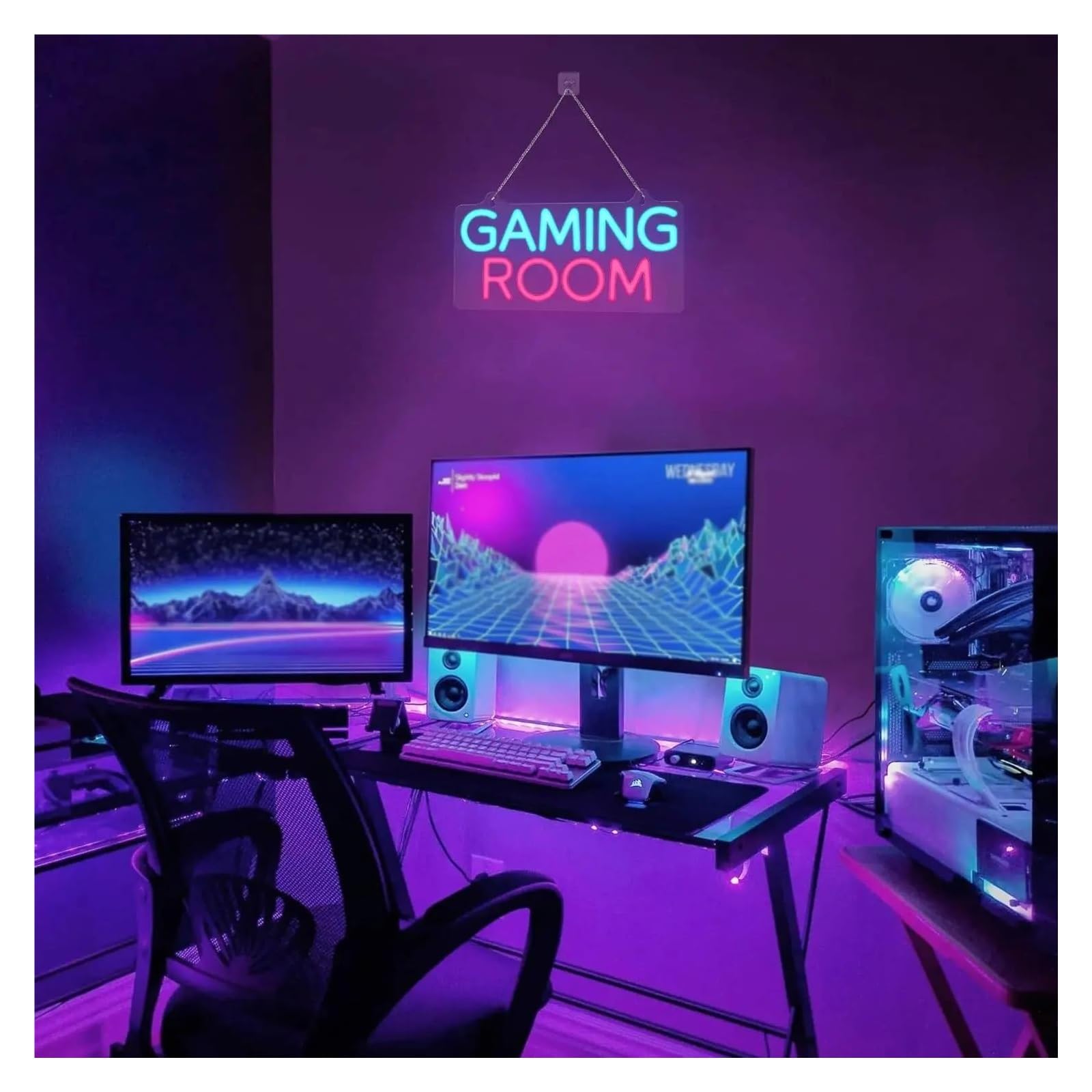 LED néon signe Enseigne Lumineuse LED Gaming Room Pour Décoration Murale Jeu Alimentée Par USB Pour Chambre À Coucher Boutique Décoration De Fête Éclairée 31.1cm×16.4cm