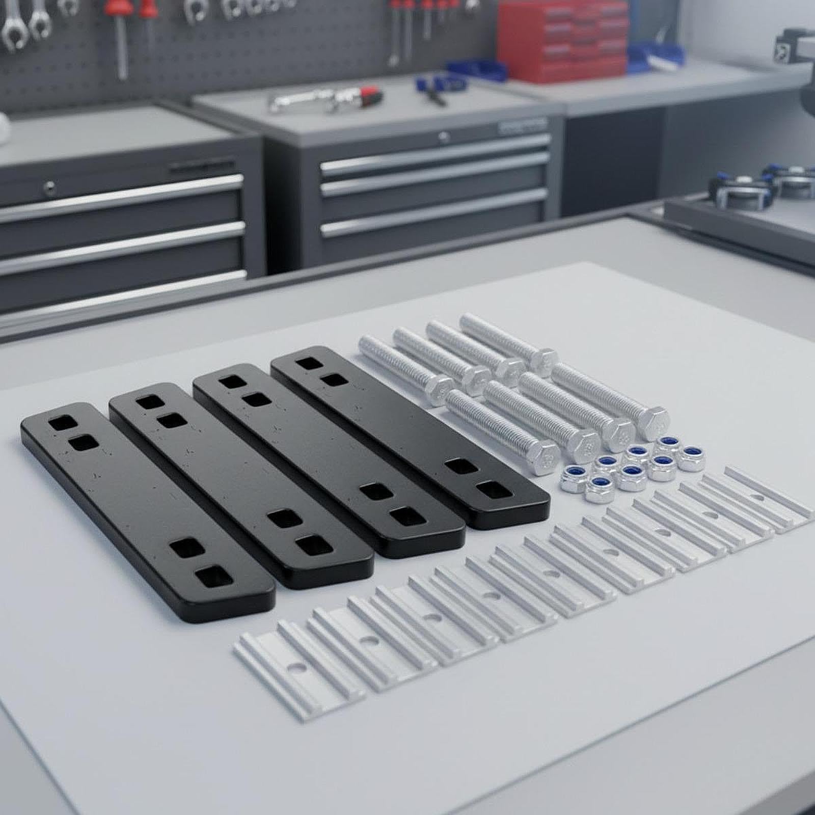 Montage-Set für Dachzelte, Zubehör für Dachzelte, Ersatzteile, Befestigungsmaterial, zu montieren, Adapter-Set