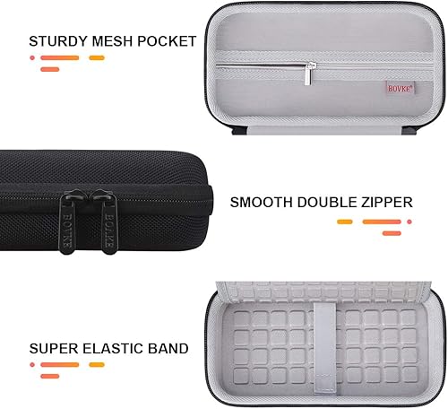 Miniatura 3 de BOVKE Funda de viaje rígida compatible con Texas Instruments Ti-84 Plus CETI-83 Plus CE, calculadora gráfica a color, bolsillo grande con cremallera