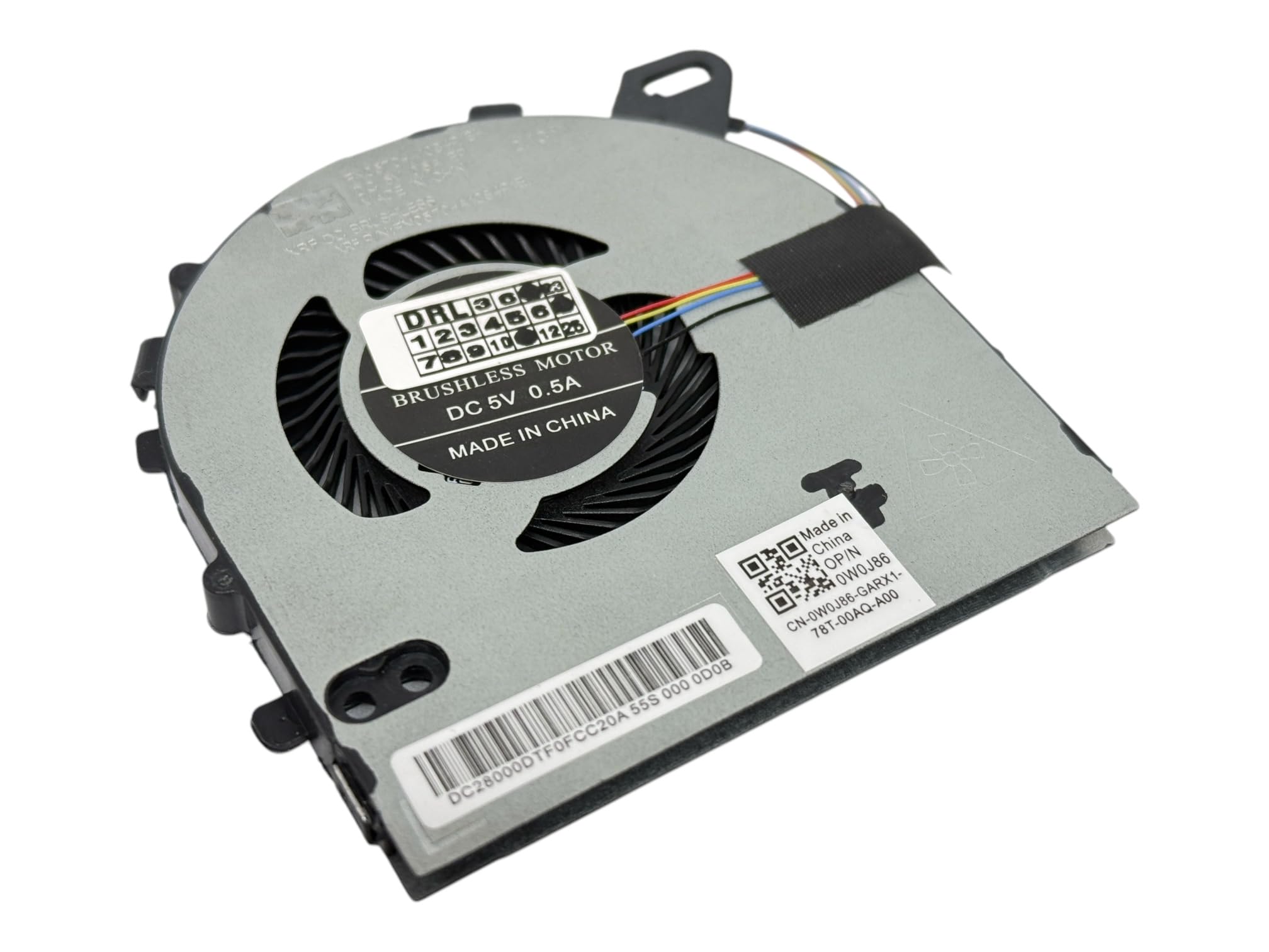 Ventola di Raffreddamento CPU compatibile per Dell Vostro 5468 5568, Inspiron 14 7460, Inspiron 15 7560 7572, NP: DC028000ICR0, 0W0J85, W0J85, FN0570-B1084P2EL;