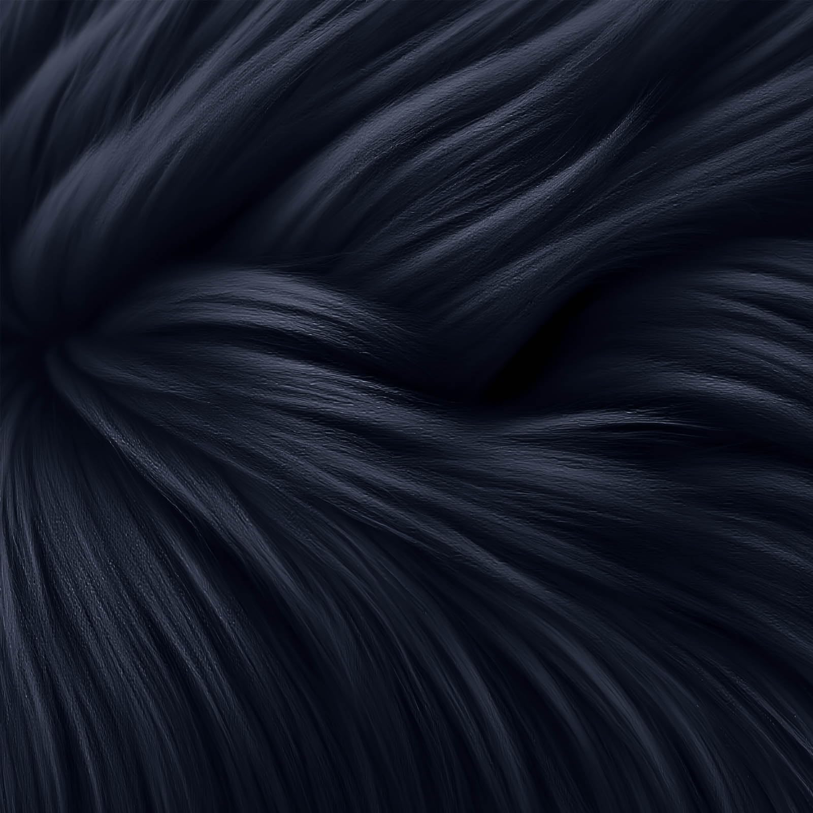 25x25CM Navy Blue Faux Fur Fabrics Square, Plush Fluffy Fuzzy Cut Craft Fur, Craft Beard Hair, Beard Miniature Dolls Rugs Mats Gift, Winter Halloween Christmas Costume Party Decorations