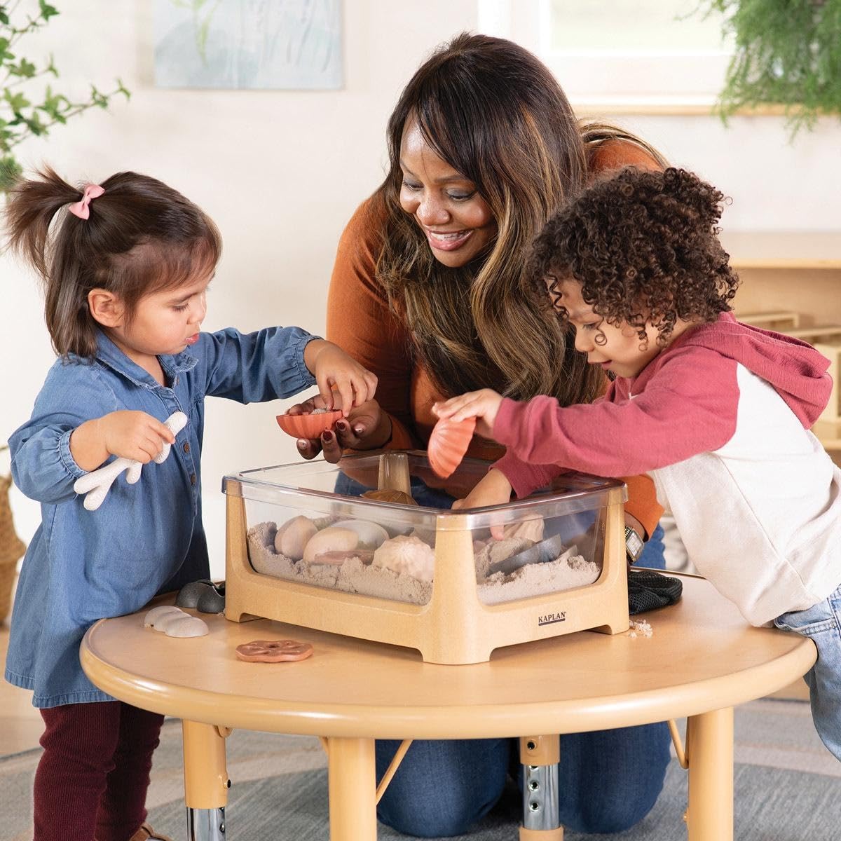 Kaplan Early Learning Tabletop Sand and Water Sensory Table for Toddlers - Durable, Non-Slip, Indoor/Outdoor Activity Station for Early Science & Sensory Play, Ages 2+