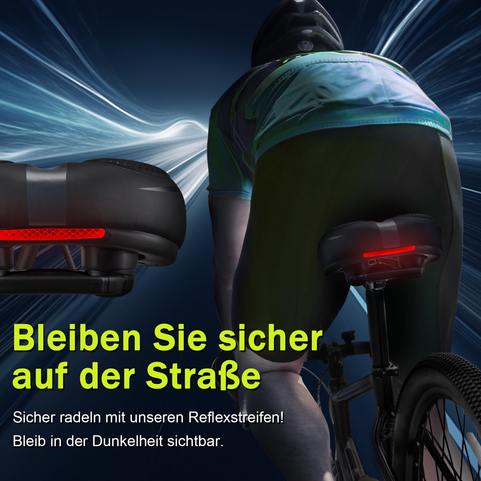 ROGTYO Fietszadel Ergonomisch Fietszadel, Tourzadel met Waterdichte Afdekking, Zadel, Ademend MTB-zadel voor Heren en Dames