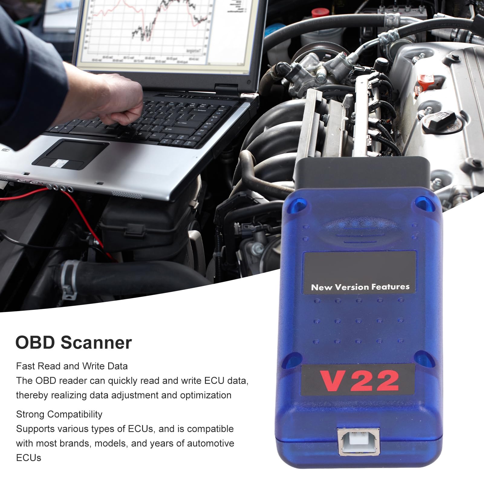 für MPPS V22 OBD-Scanner, Lese-/Schreibdaten, hohe Genauigkeit, mehrere Sprachen, Tricore-Boot-Auto-Diagnosetool