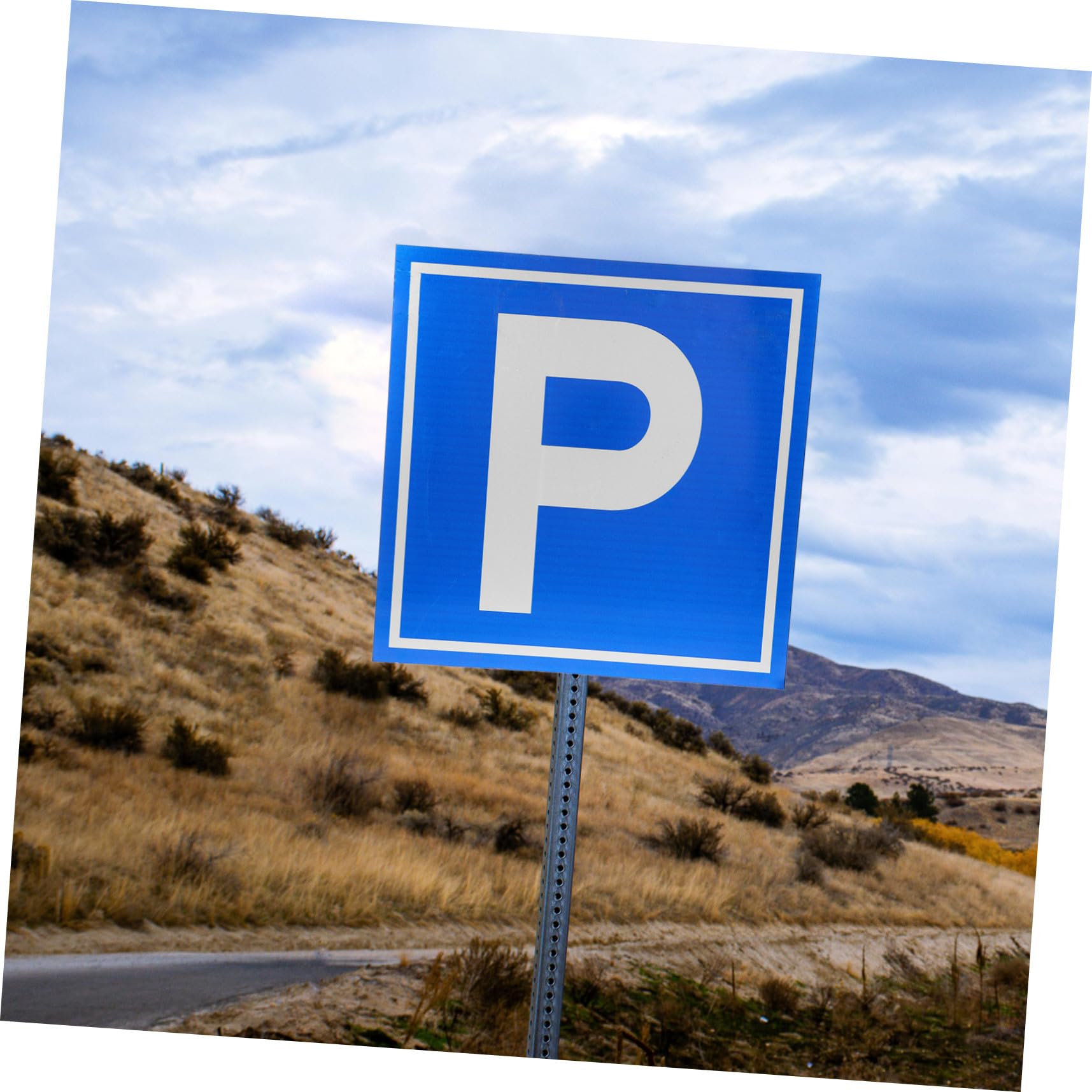 Amosfun Cartello Parcheggio Segnale di Sicurezza Simbolo P in Lega di Alluminio per Parcheggi, Visibilità Chiara e Segnaletica Funzionale per Luoghi Vari