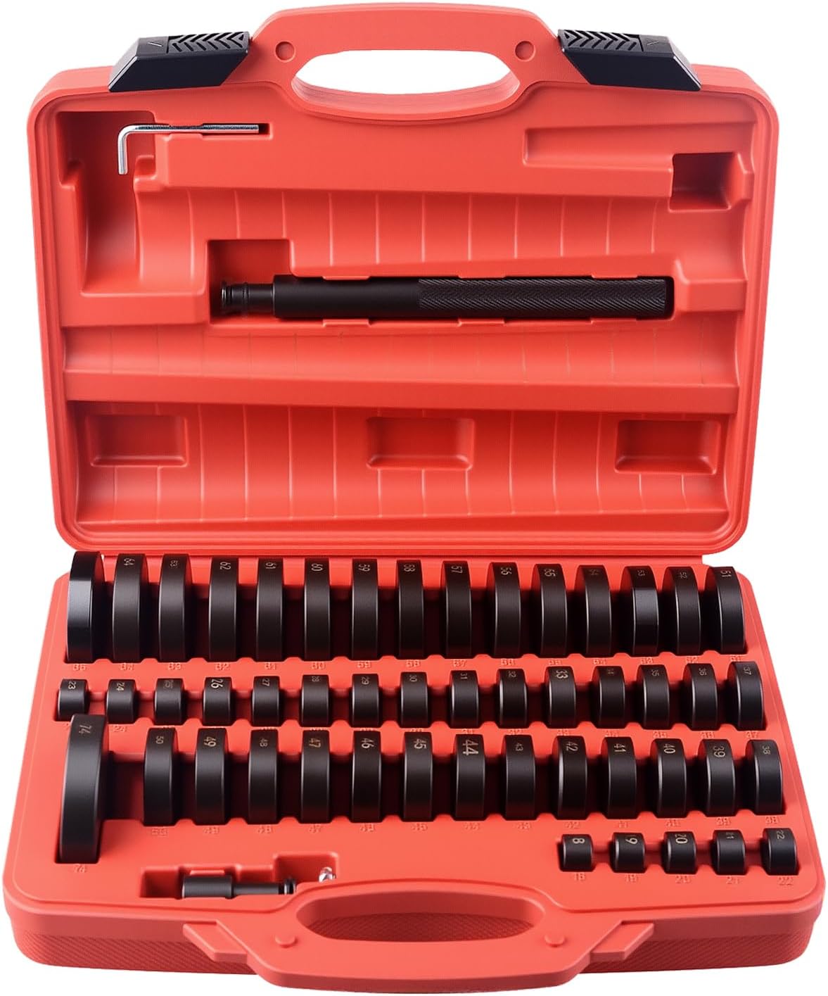 52 in 1 Custom Bushing Driver Set, Transmission Bushing Driver Removal Set Wheel Axle Bearing Race and Seal Installer Tool Kit
