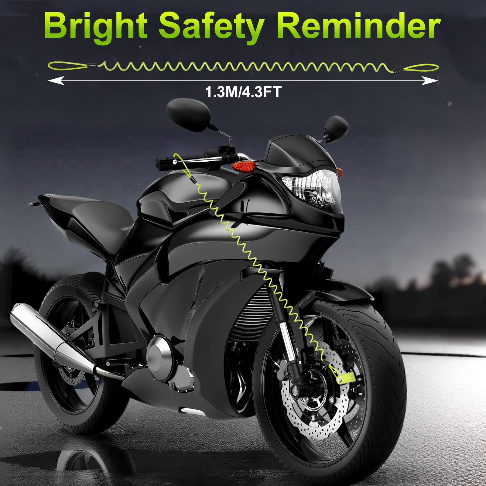 Anykuu Candado Moto con Alarma 110 DB Antirrobo Moto Disco Impermeable Resistente Hi-Tech Warning Sensibilidad con 1.5m Cable Recordatorio Antirrobo Moto Bloqueo 7mm Universal Scooter Bici Eléctrica - 5