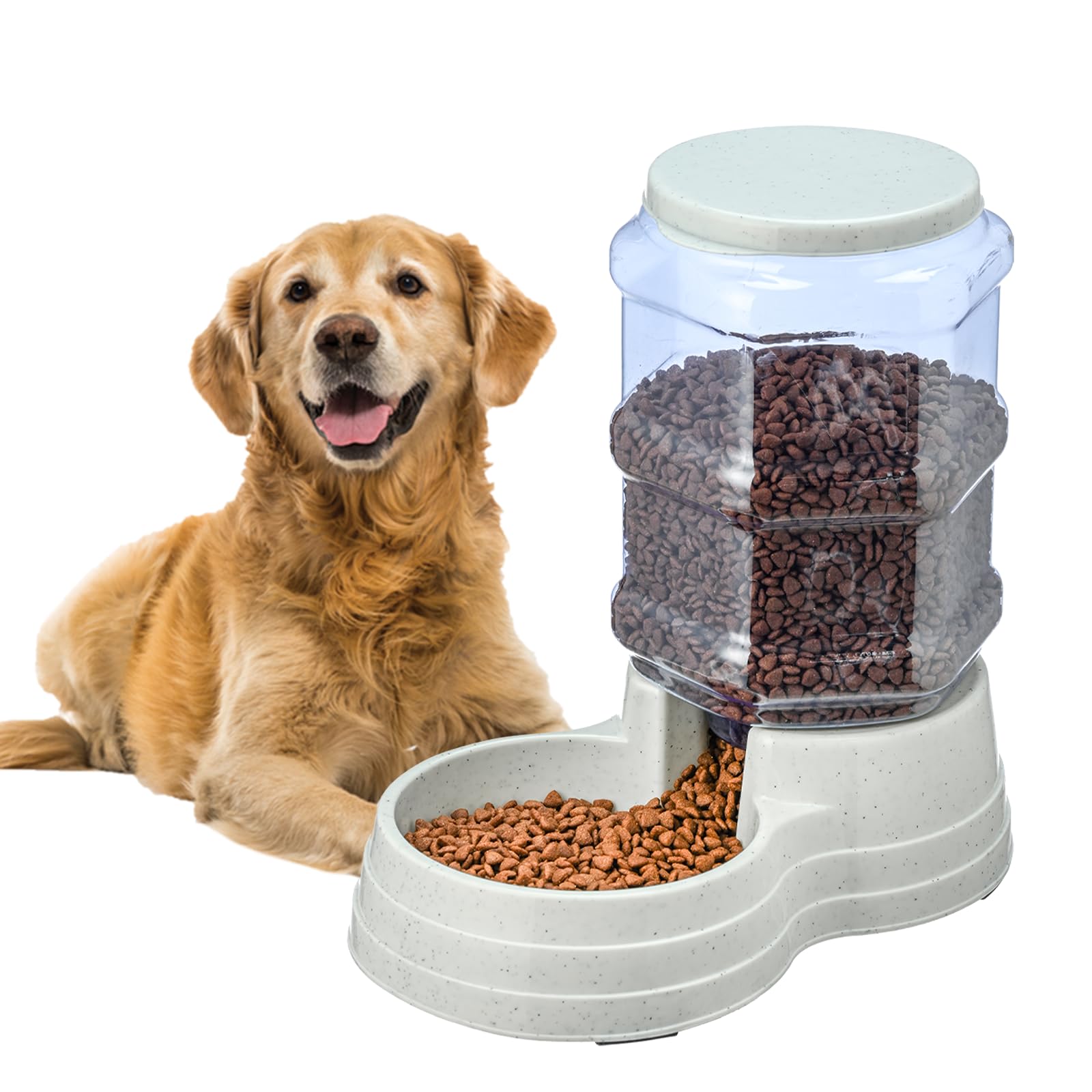 3 Gallon Gravity Large Dog Food Feeder,11L Automatic Pet Feeder, Dog Food Dispenser for Large Breed