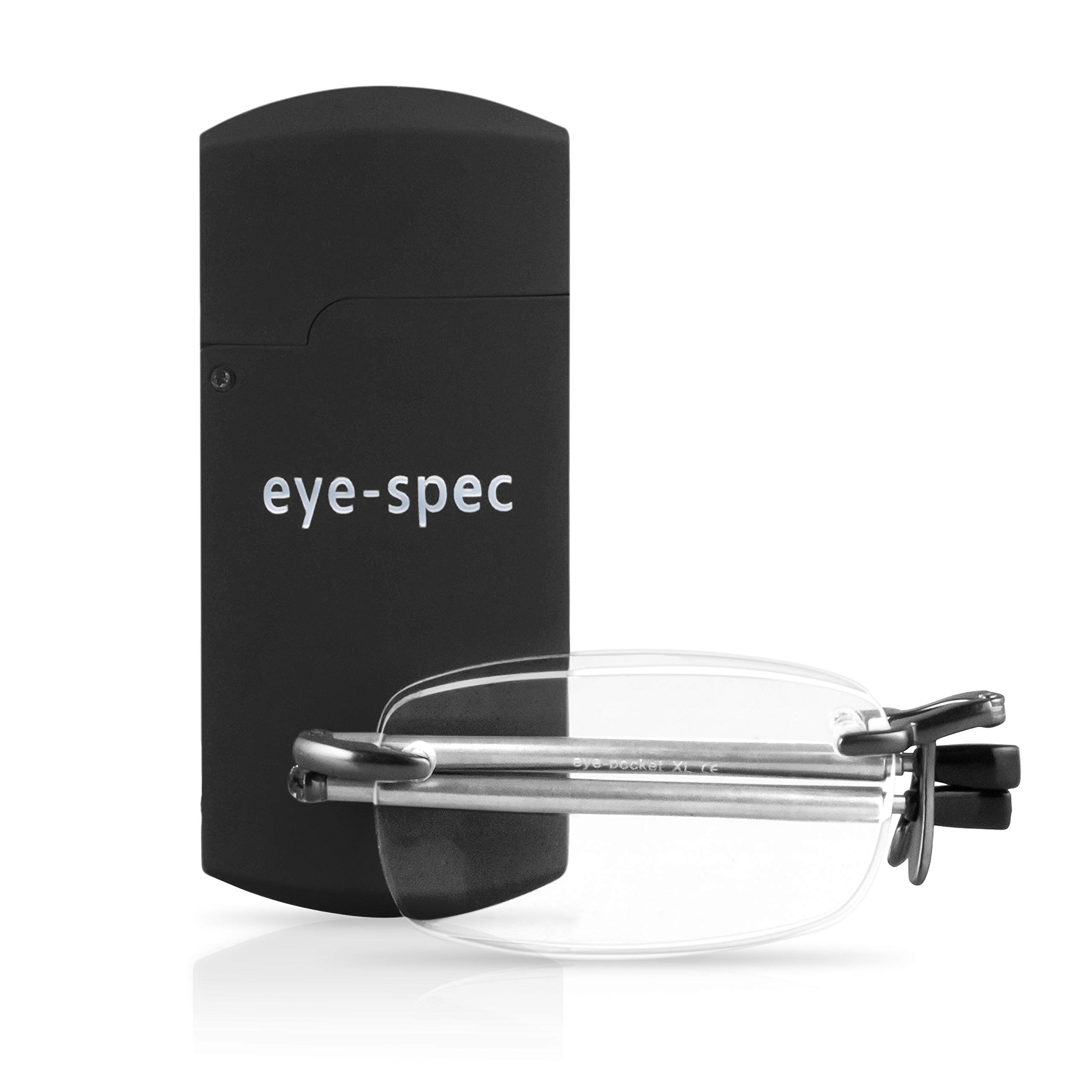 eye-specFolding Reading Glasses with Compact Pocket Sized Case | Stylish Fold Up Readers Designed For Men and Women