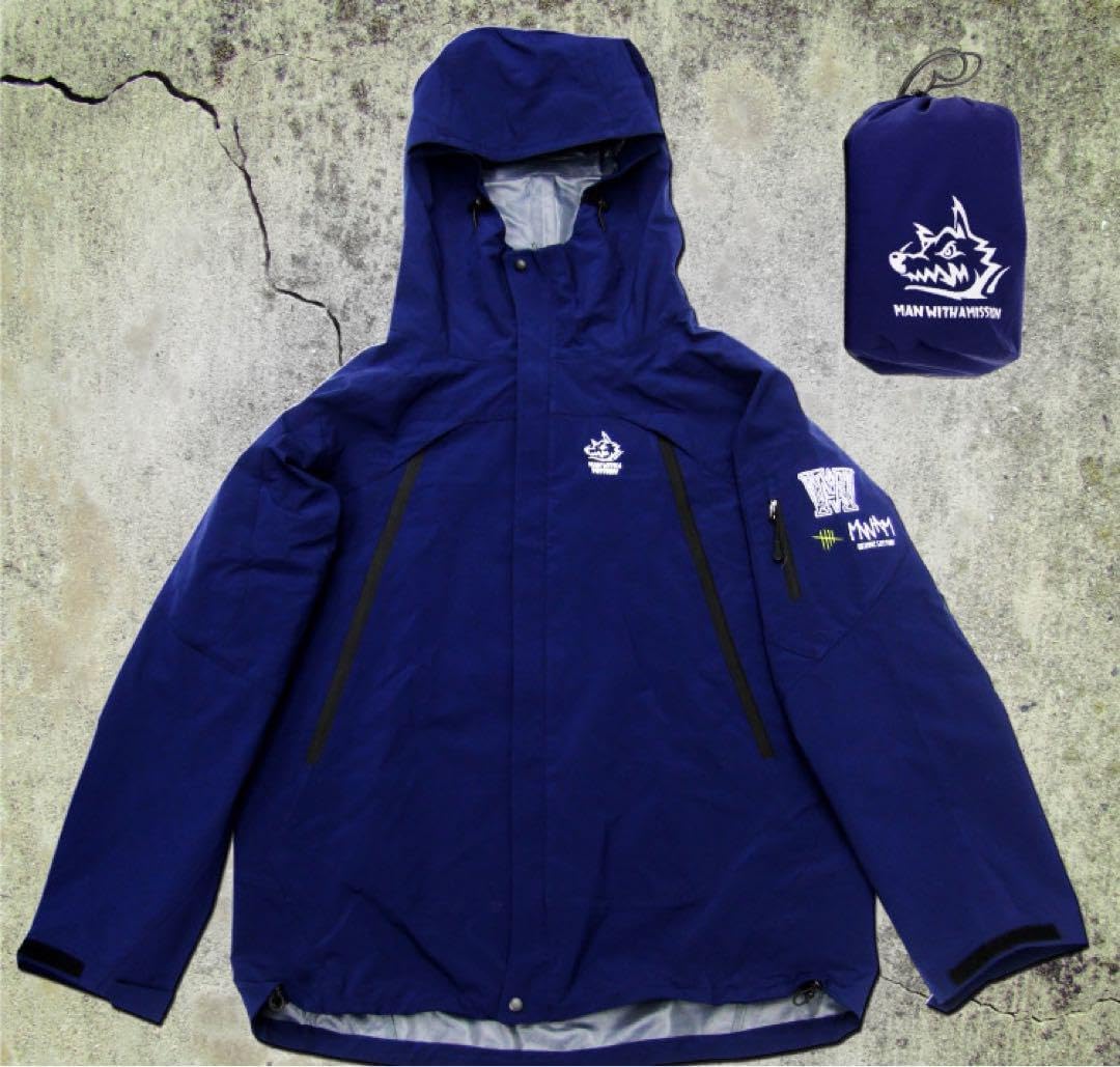 MAN WITH A MISSIONウルフテックライトパーカー マンウィズ ネイビー ウルフテック M MAN WITH A MISSIONウルフテック
