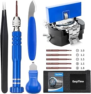 Watch Back Remover Tool, Watch Battery Replacement Tool Kit, Watch Case Opener Tool, Professional for Battery Replacement, Gasket Replacement, Opening The Watch Back case, Watch Repair and Cleaning