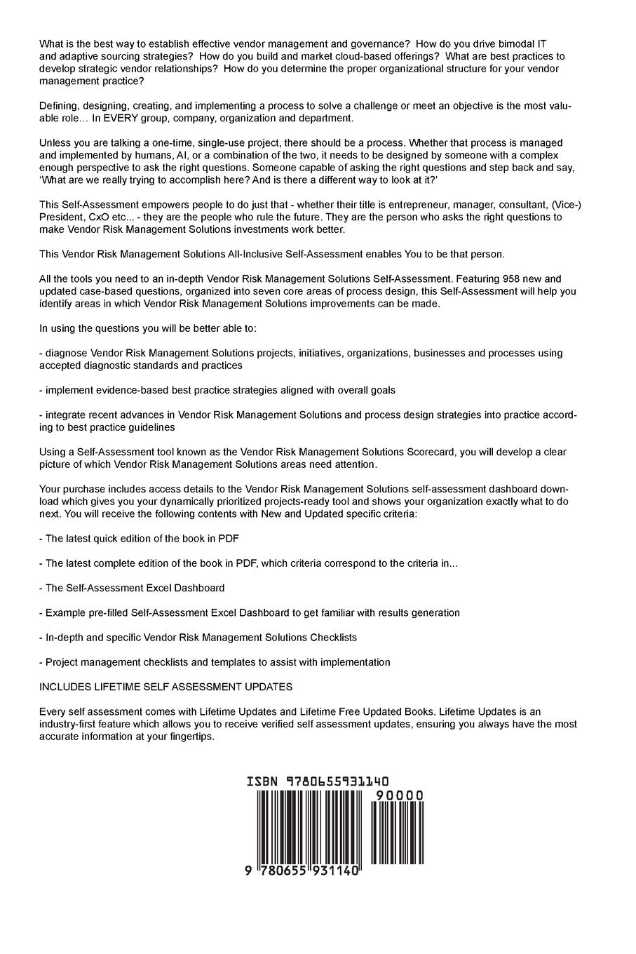 Vendor Risk Management Solutions A Complete Guide - 2020 Edition