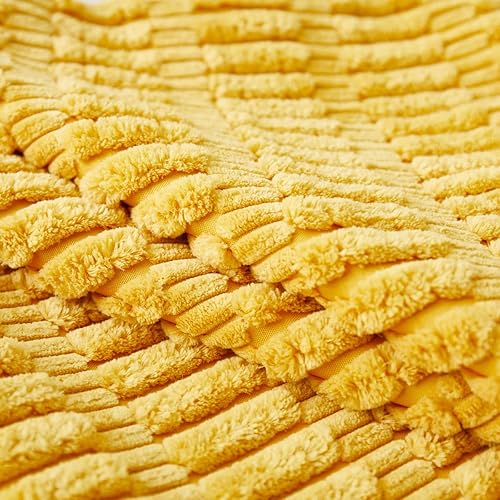 Miniatura 107 de Sunday Praise Paquete de 2 fundas de almohada decorativas de pana de 18 x 18 pulgadas, fundas de almohada cuadradas de rayas bohemias suaves