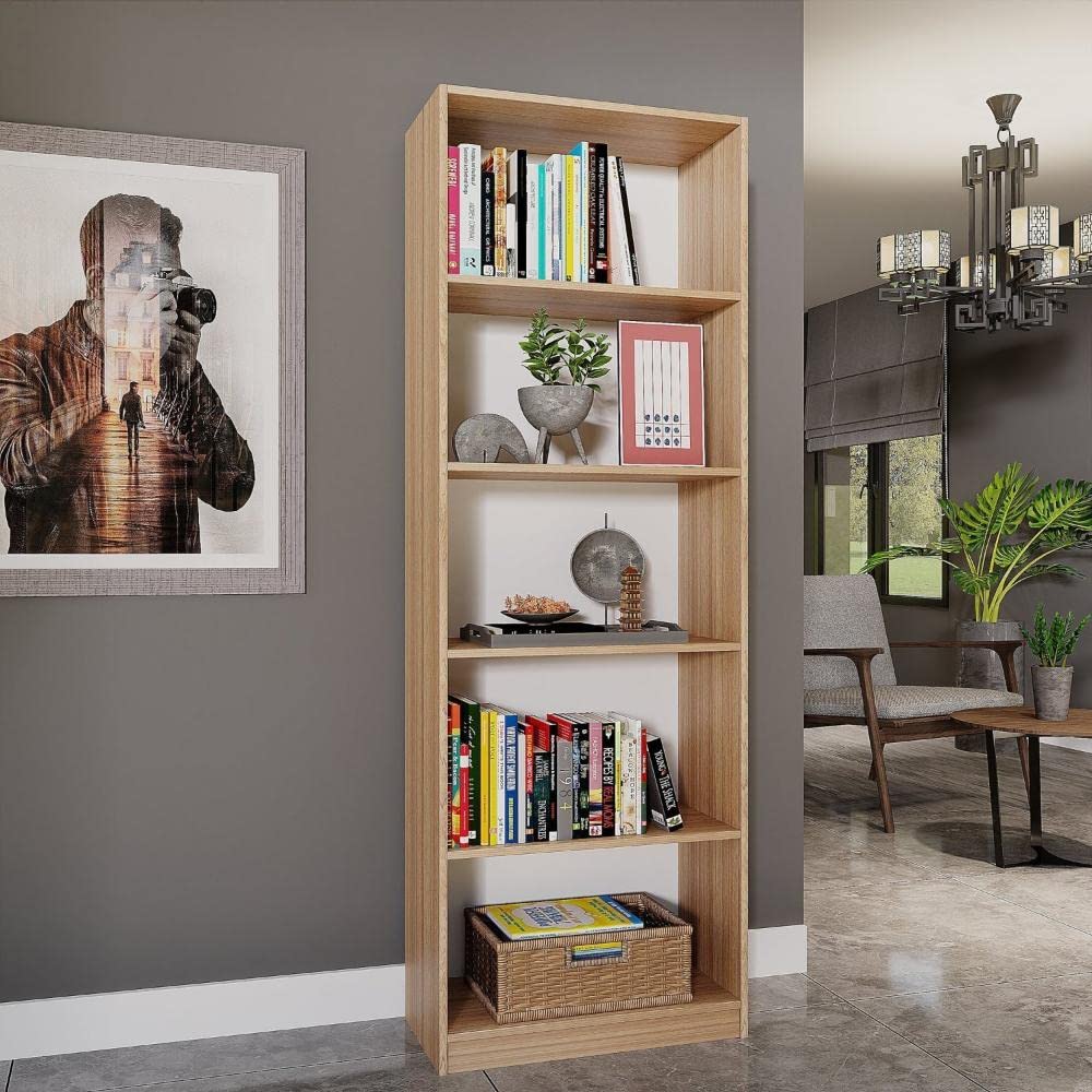 Estante Livreiro Multiuso 5 Nichos Montreal Yescasa Amadeirado