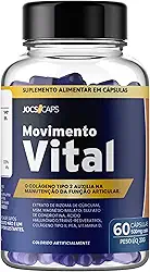 Movimento Vital - Suplemento Completo para Articulações, Músculos e Ossos, Colágeno Tipo 2, Cúrcuma, Magnésio e Vitamina D, Ácido Hialurônico, Apoio à Mobilidade e Bem-Estar; 60 Cápsulas