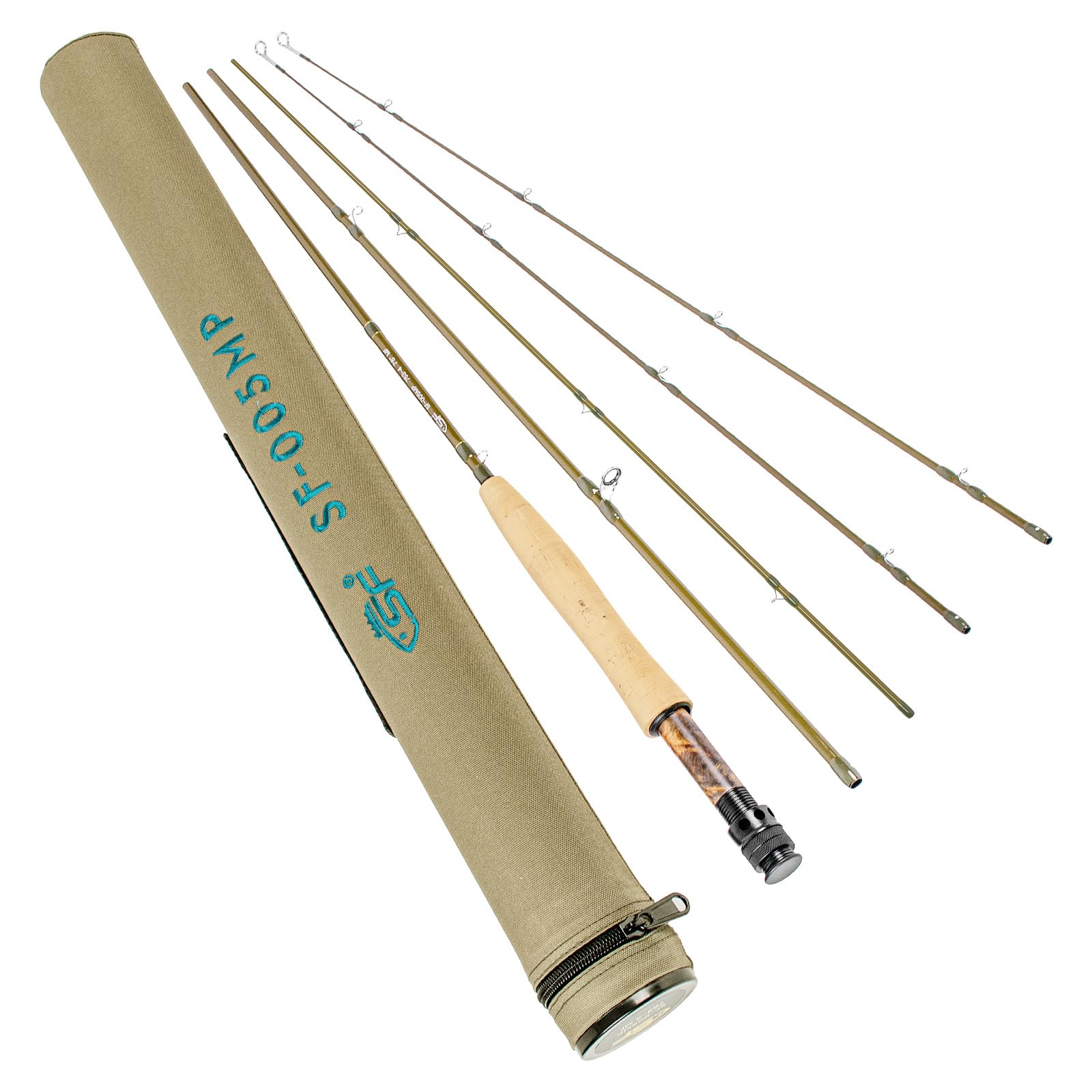 SF SF-005MP Fly Fishing Rod Advance Multi-Purpose Freshwater Fly Rod IM8 Carbon Fiber with Carrying Tube and Extra Rod Tip Section Medium-Fast Action