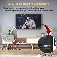 Vista 4 de Protector coaxial de rayos de sobretensión/supresor de sobretensiones, para protector de satélite en línea, caja de cable, amplificador