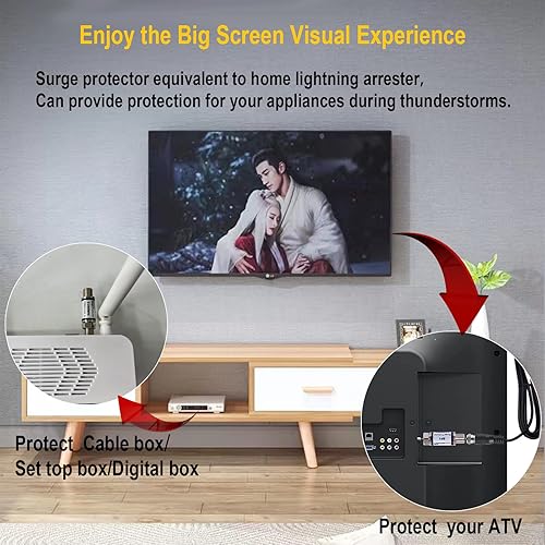 Miniatura 4 de Protector coaxial de rayos de sobretensiónsupresor de sobretensiones, para protector de satélite en línea, caja de cable, amplificador de