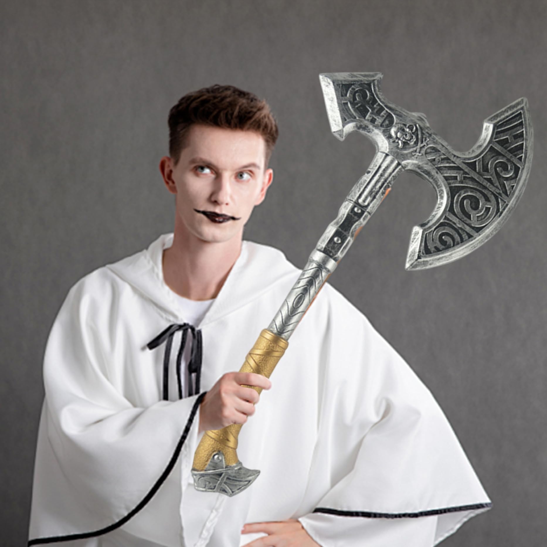 Accessoire de Hache d'halloween 2 pièces, Hache à Main en Plastique réaliste pour déguisement d'halloween, Jeu de rôle fête Cosplay