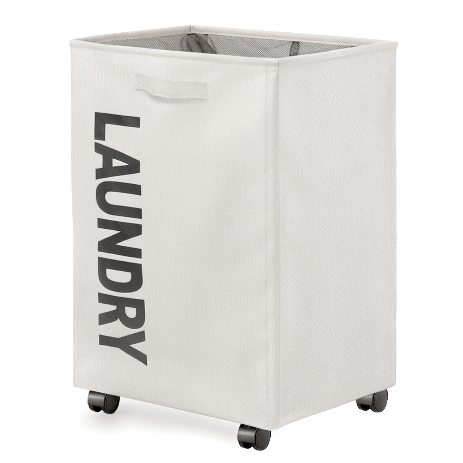 72L Large Laundry Basket,Rolling Laundry Hamper,Foldable Laundry Sorter,Dirty Clothes Storage Bin with Wheels and Handles