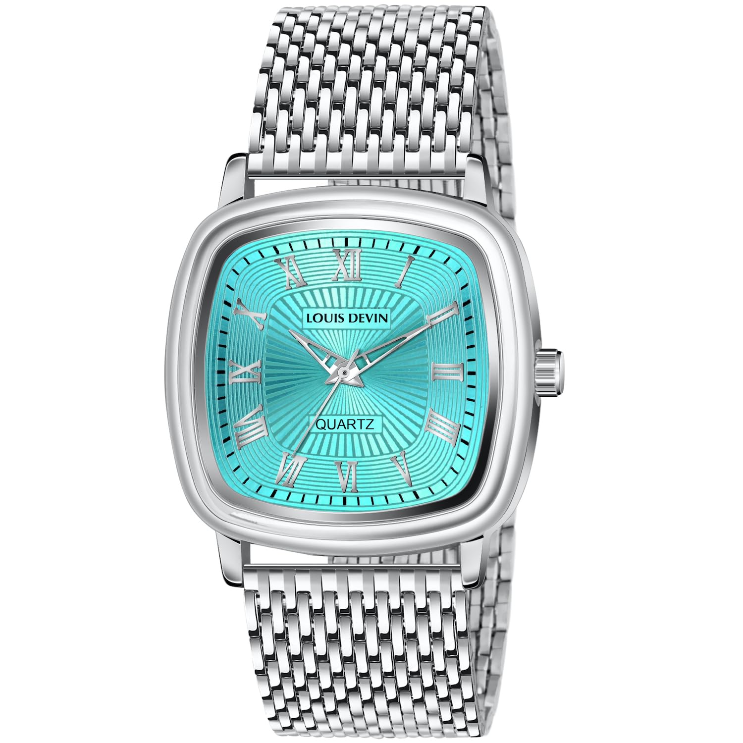 LOUIS DEVIN Stainless Steel Steel Chain Analog Wrist Watch For Men (Sky Blue Dial) | Ld-G042-Sblu-Ch (B0DC6V6TP4) Amazon Price History, Amazon Price Tracker
